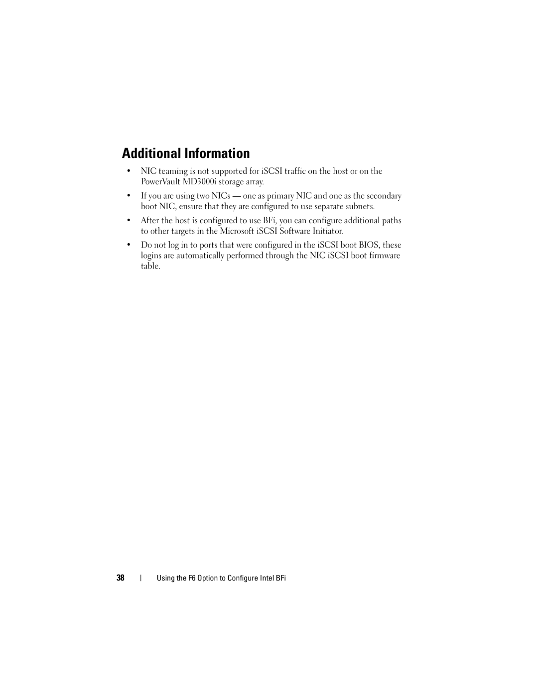 Dell MD3000I manual Additional Information 