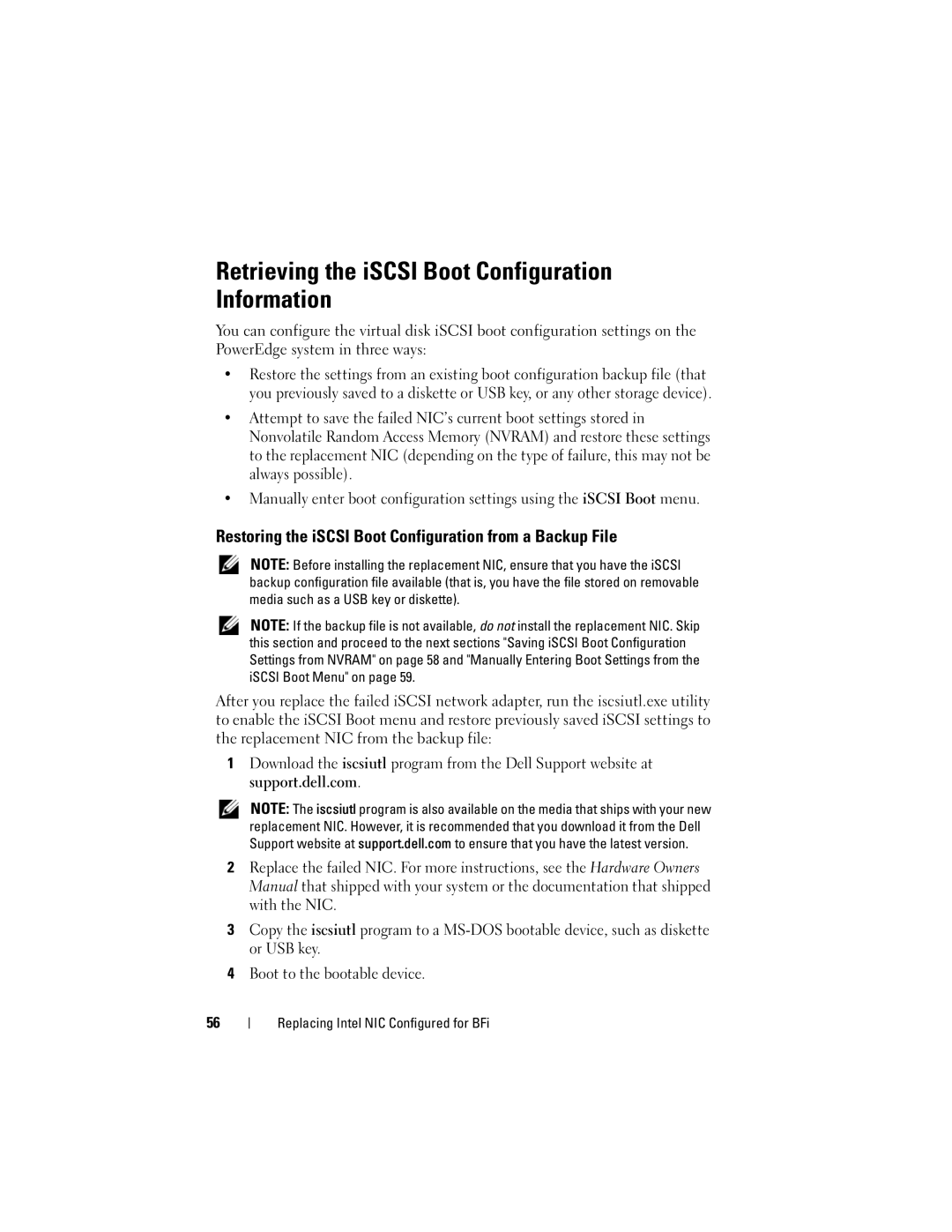 Dell MD3000I manual Retrieving the iSCSI Boot Configuration Information 