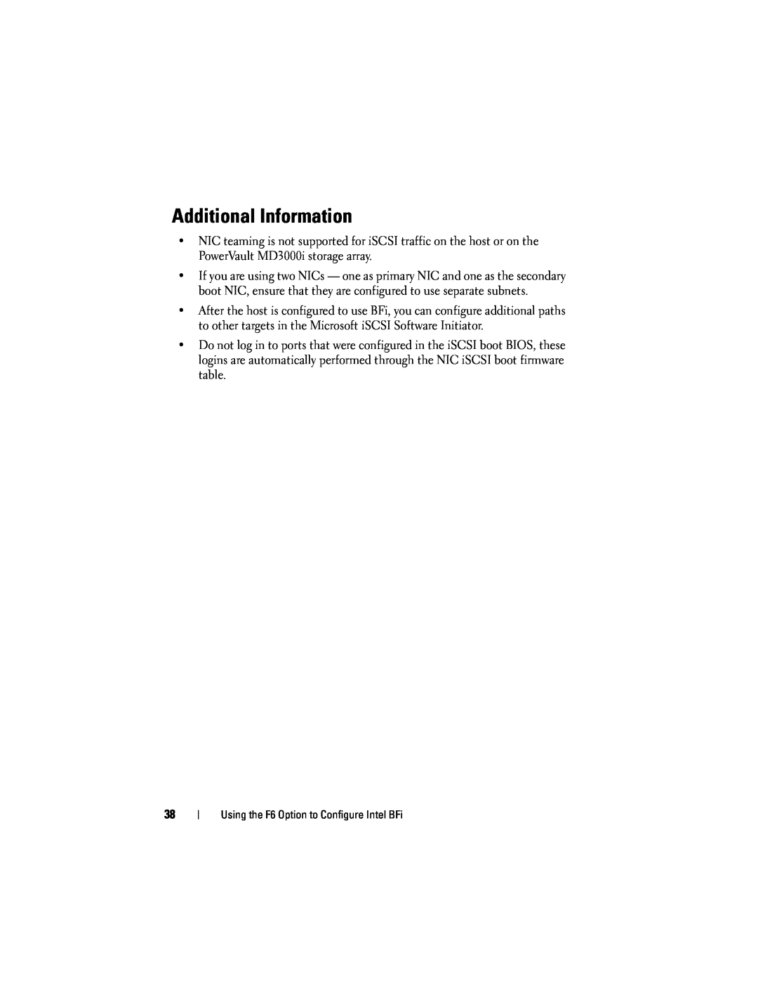 Dell MD3000I manual Additional Information 