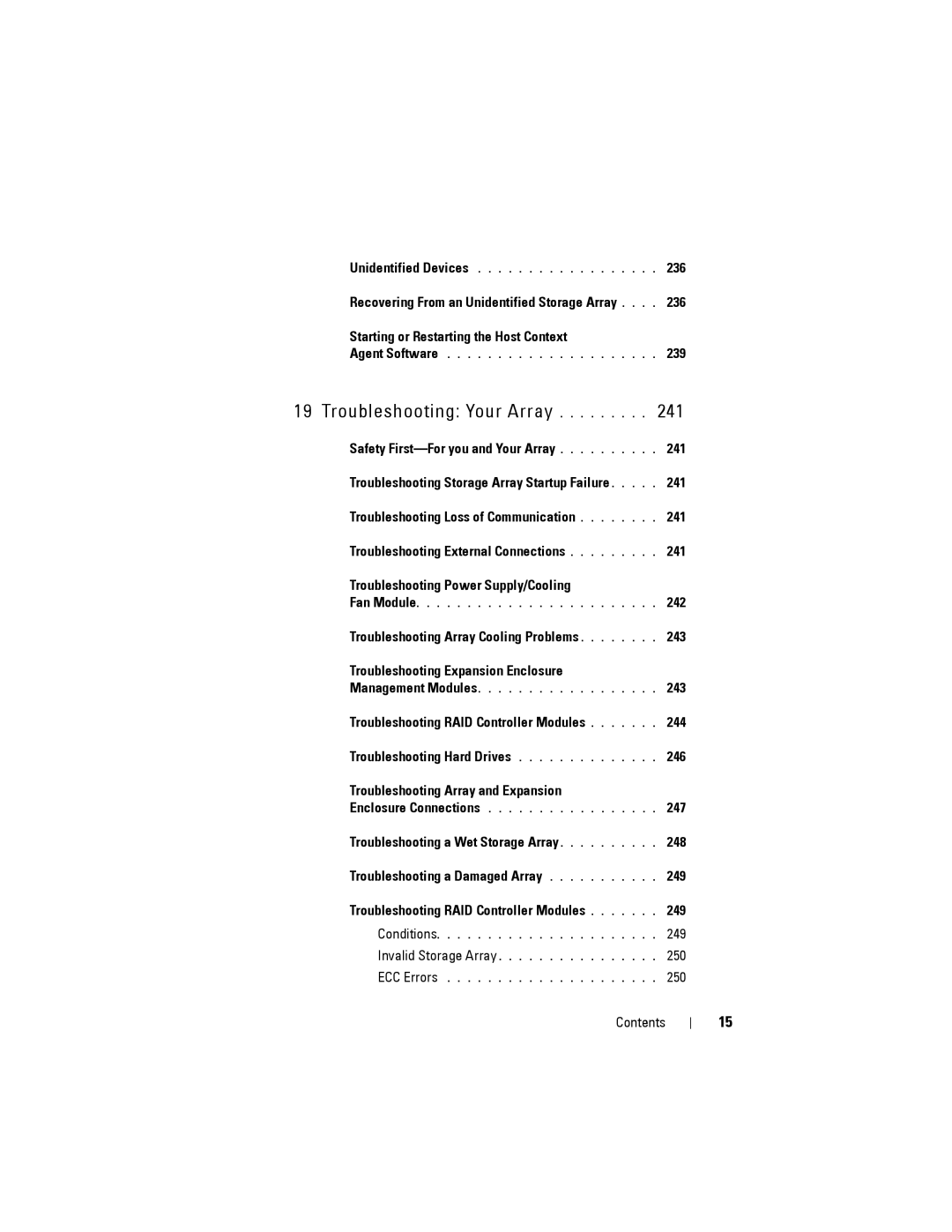 Dell MD3220, MD3200 owner manual 236, Starting or Restarting the Host Context 239, Safety First-For you and Your Array 