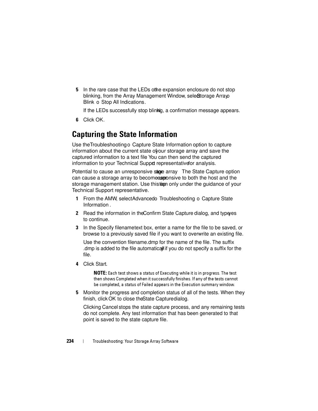 Dell MD3200, MD3220 owner manual Capturing the State Information, 234 