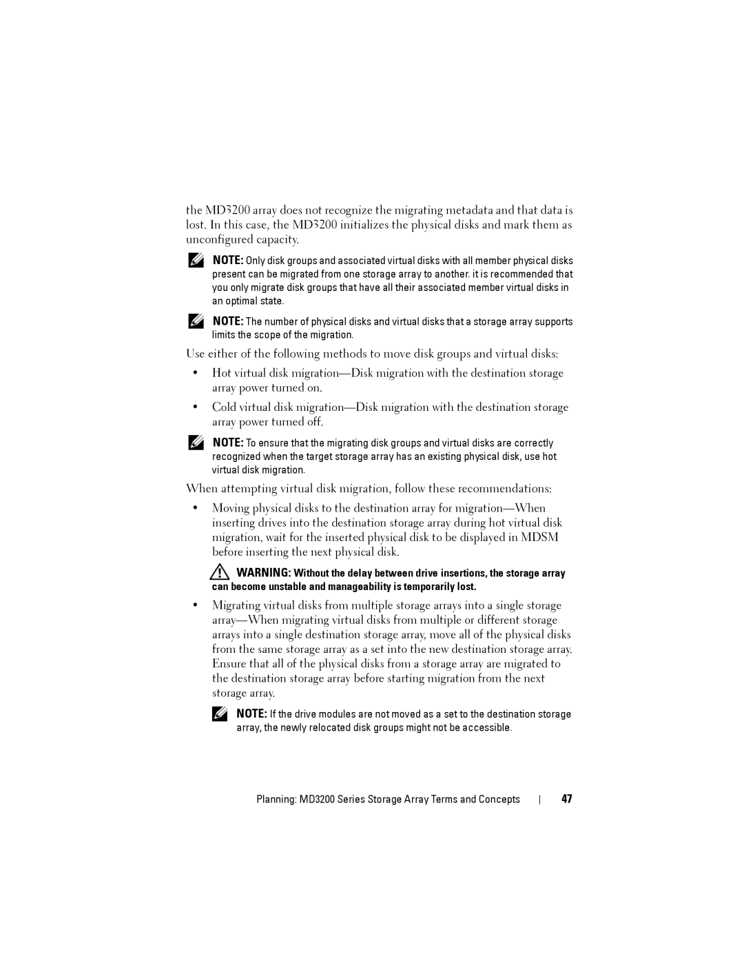 Dell MD3220 owner manual Planning MD3200 Series Storage Array Terms and Concepts 