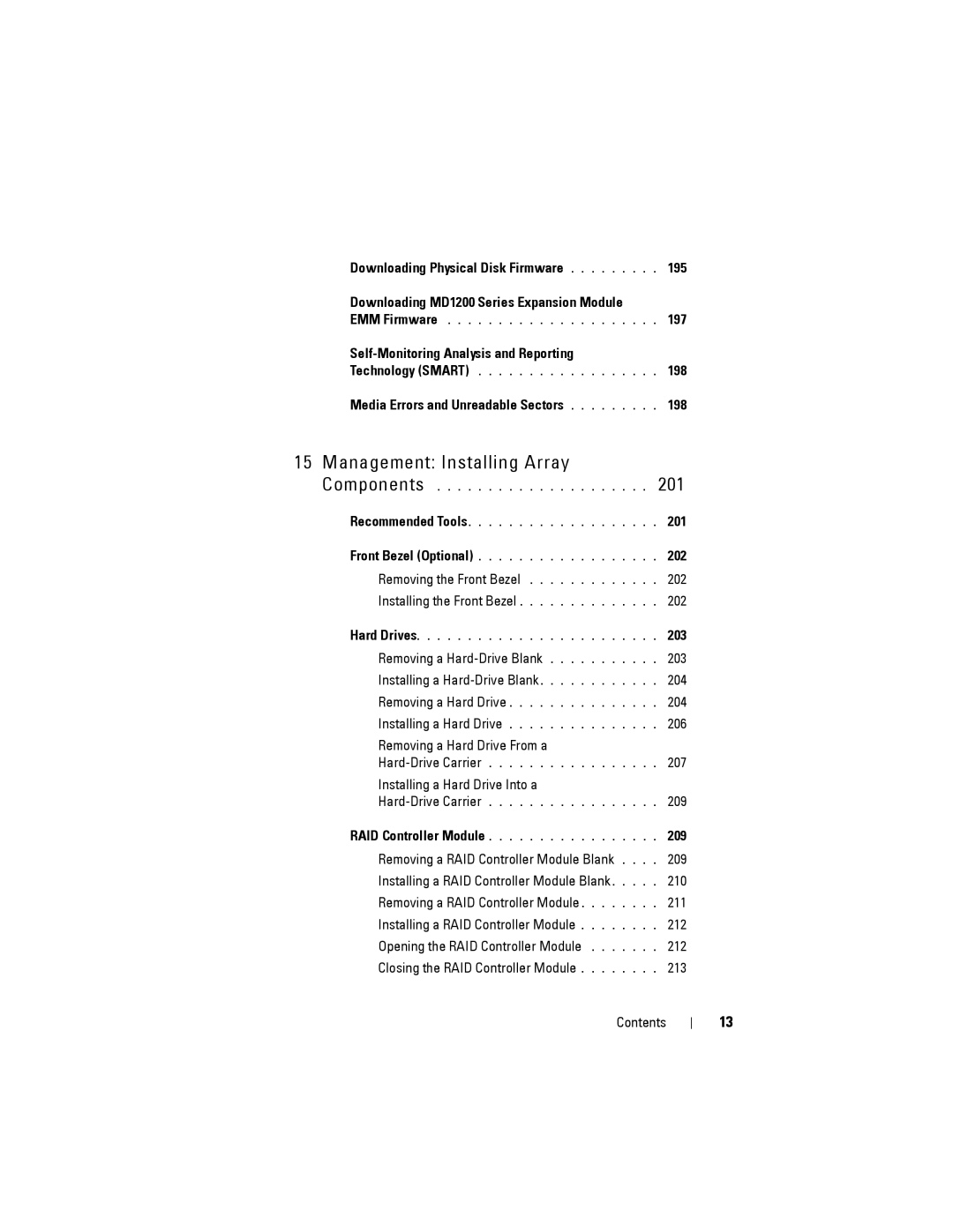 Dell MD3220, MD3200 owner manual Self-Monitoring Analysis and Reporting, 201, 202, 203, 209 