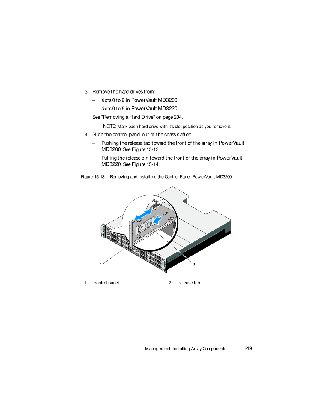 Dell MD3220, MD3200 owner manual 219 