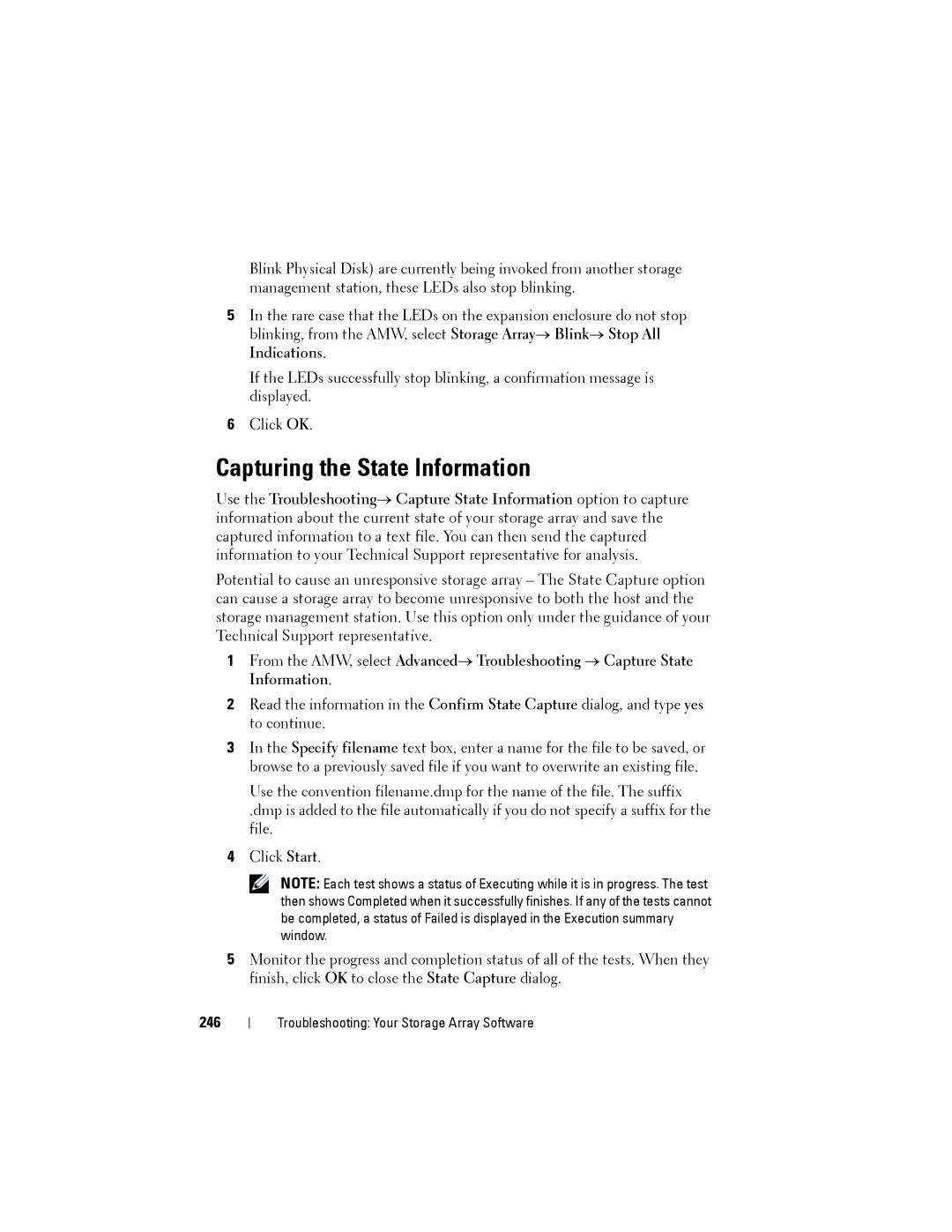 Dell MD3200, MD3220 owner manual Capturing the State Information, 246 