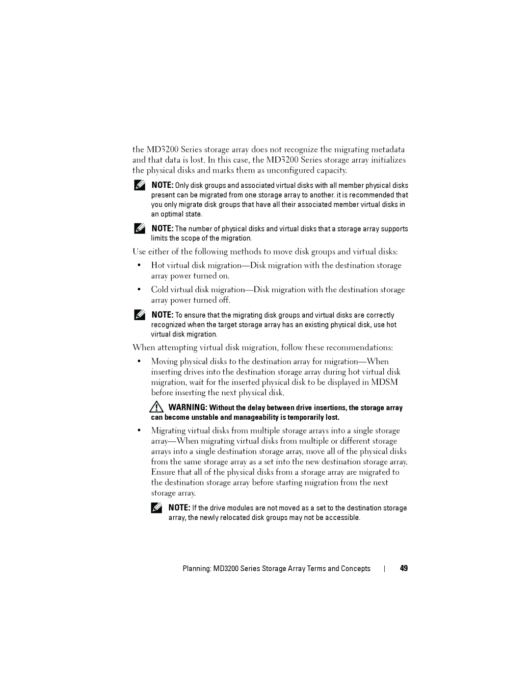 Dell MD3220 owner manual Planning MD3200 Series Storage Array Terms and Concepts 