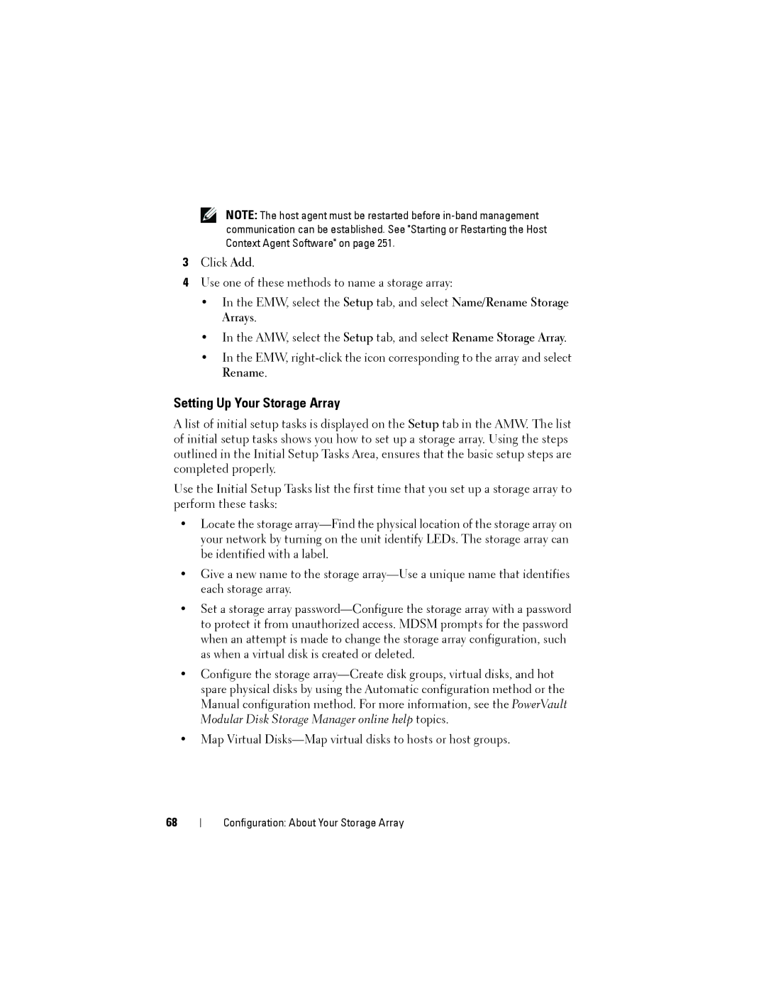 Dell MD3200, MD3220 owner manual Setting Up Your Storage Array 