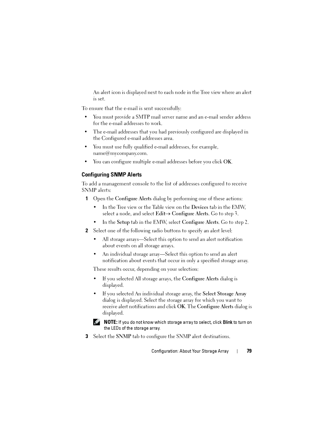 Dell MD3220, MD3200 owner manual Configuring Snmp Alerts 