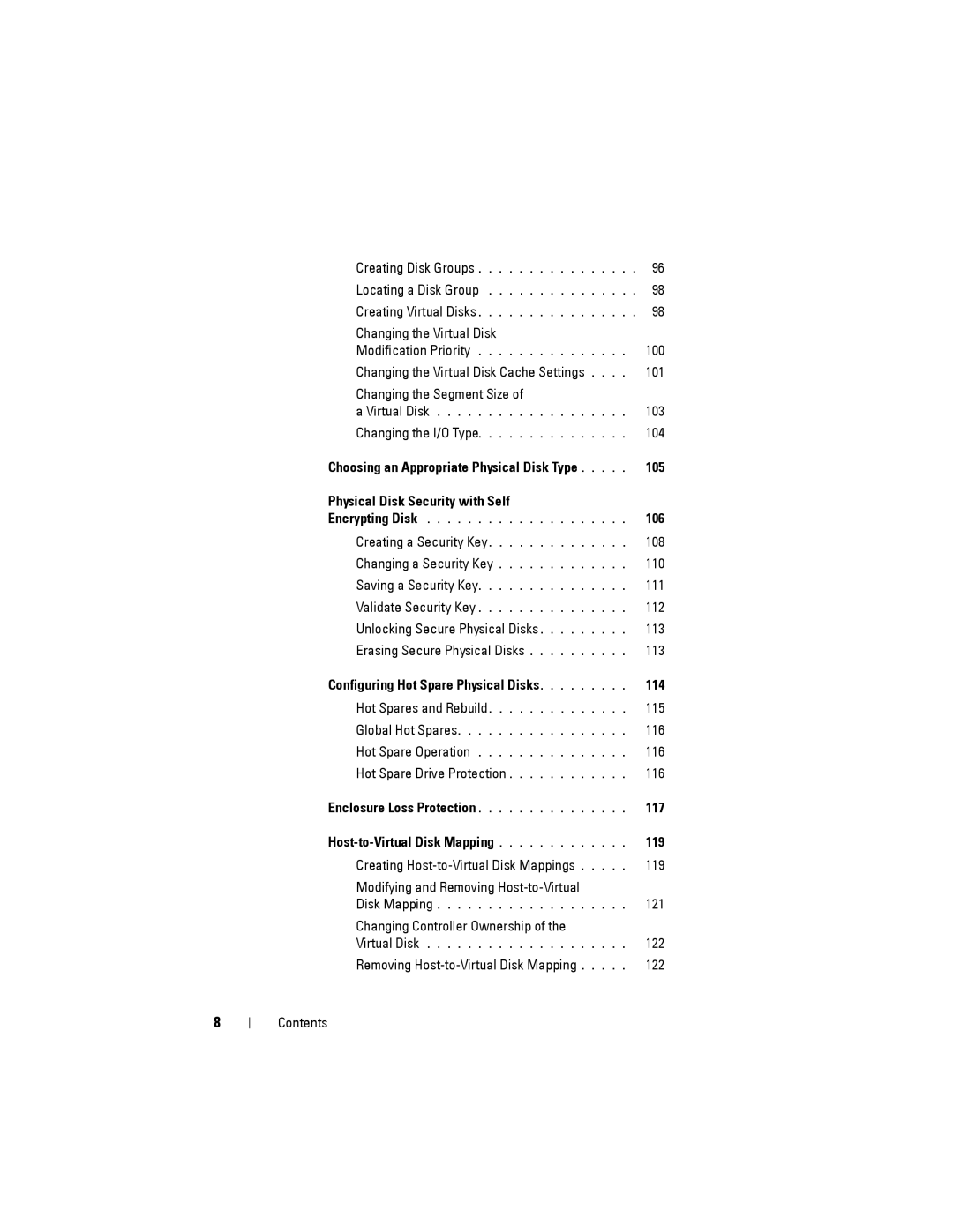 Dell MD3200, MD3220 Physical Disk Security with Self, Configuring Hot Spare Physical Disks, Host-to-Virtual Disk Mapping 