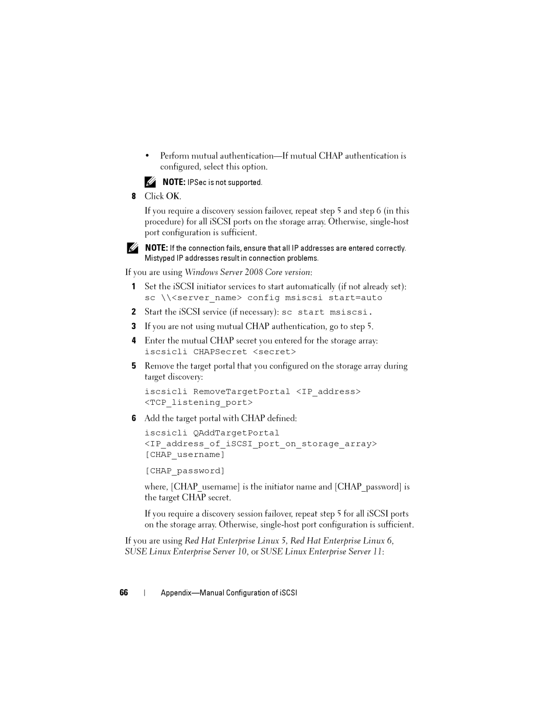 Dell MD3200, MD3220 manual Add the target portal with Chap defined 