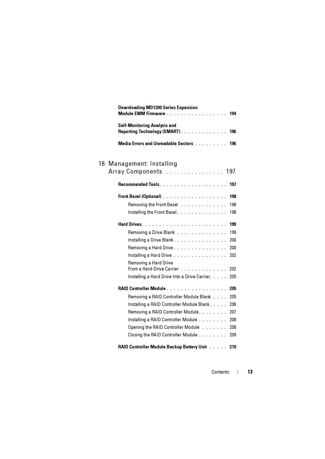 Dell MD3200i, MD3220i owner manual Downloading MD1200 Series Expansion, 197, 198, 199, 205, 210 