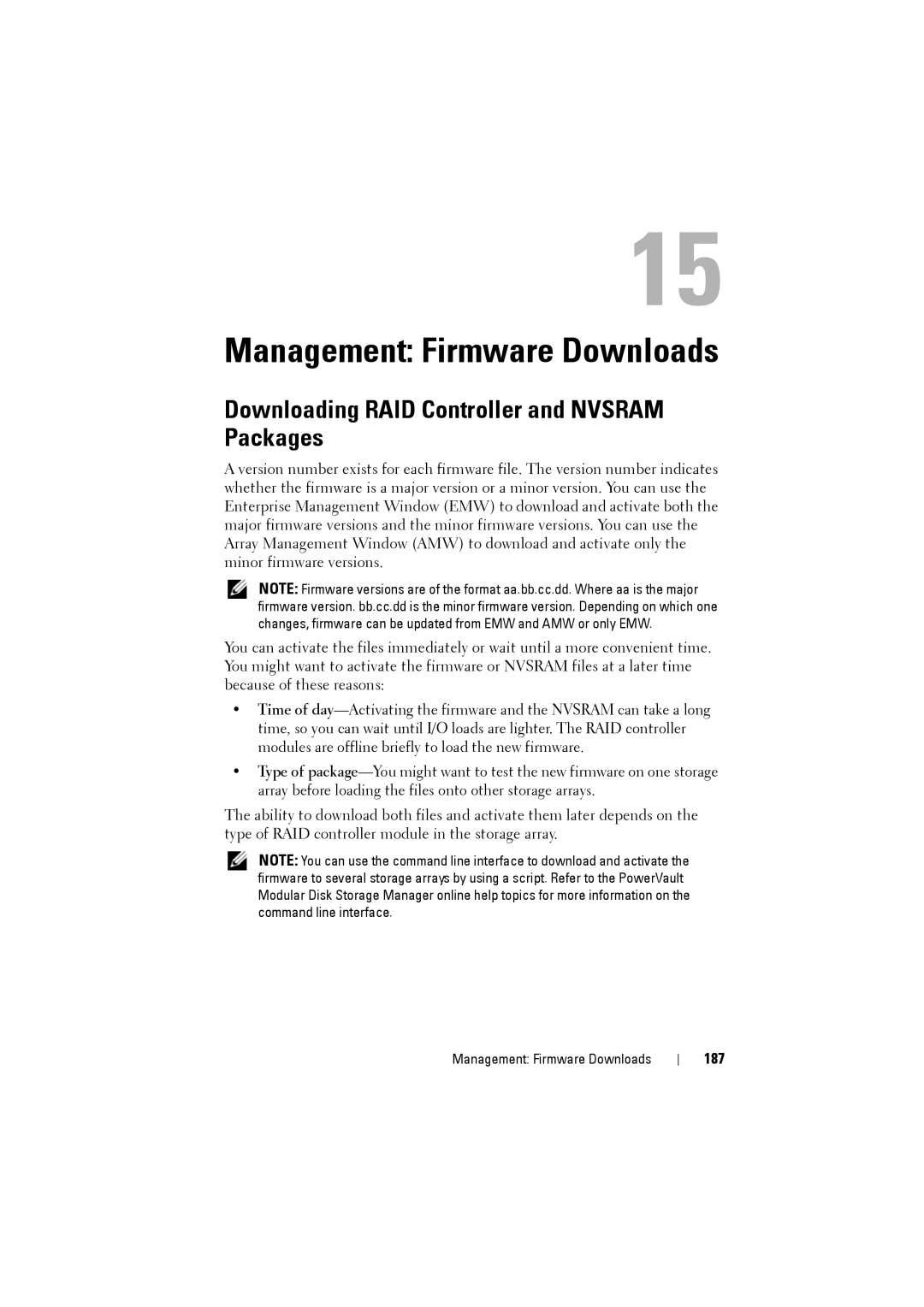 Dell MD3200i, MD3220i owner manual Downloading RAID Controller and Nvsram Packages, 187 