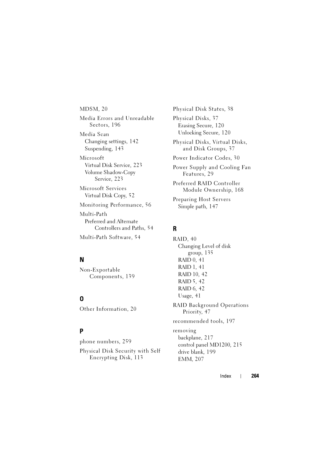 Dell MD3220i, MD3200i owner manual 264 