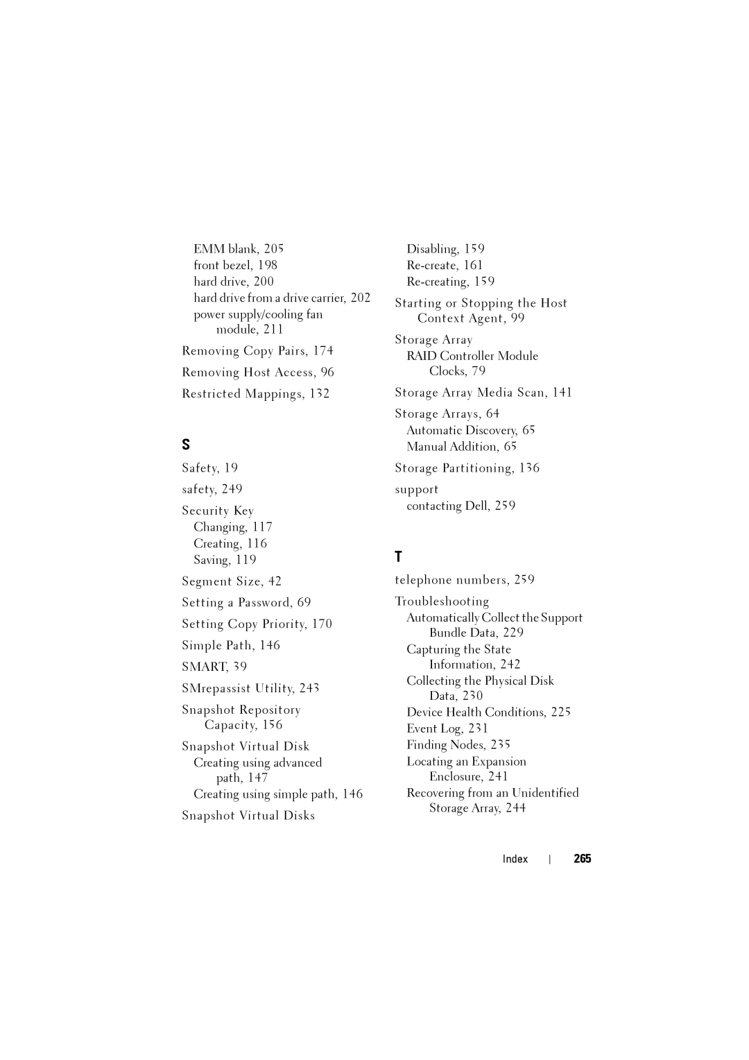 Dell MD3200i, MD3220i owner manual 265 