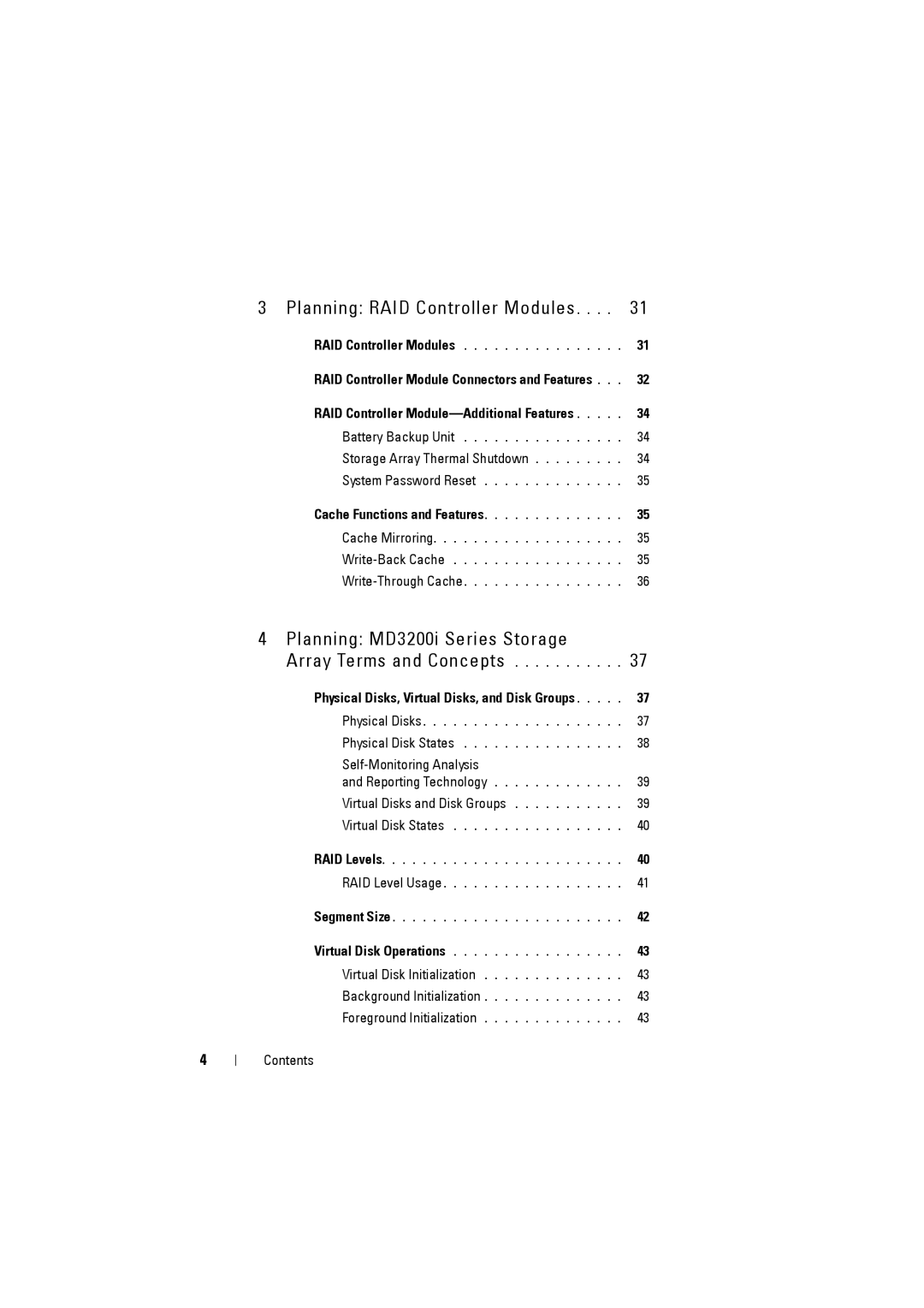 Dell MD3220i, MD3200i owner manual Planning RAID Controller Modules, Cache Functions and Features 