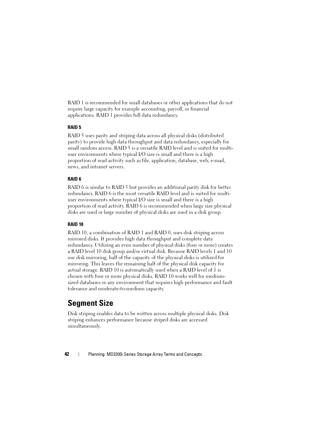 Dell MD3220i, MD3200i owner manual Segment Size 