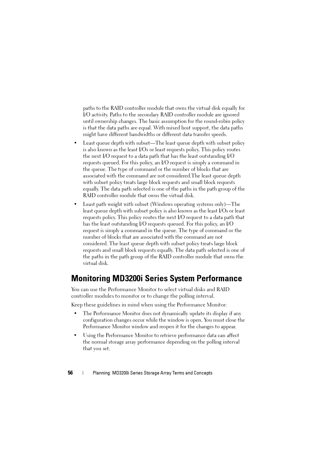 Dell MD3220i owner manual Monitoring MD3200i Series System Performance 