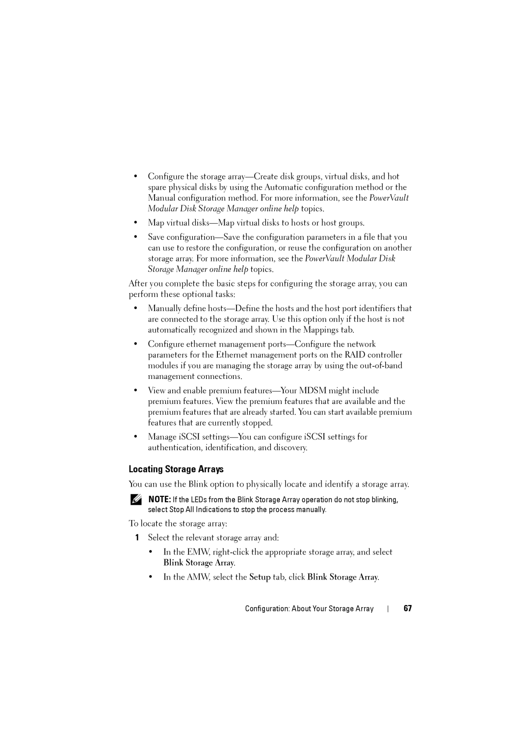 Dell MD3200i, MD3220i owner manual Locating Storage Arrays 