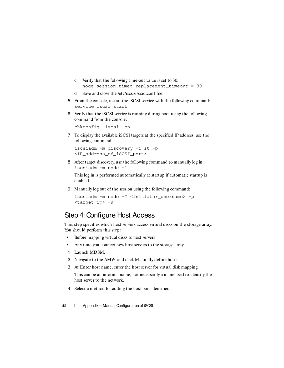 Dell MD3220i, MD3200i manual Configure Host Access 