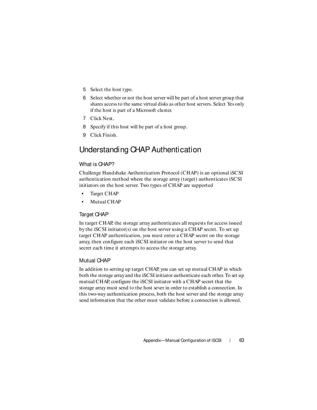 Dell MD3200i, MD3220i manual Understanding Chap Authentication, What is CHAP?, Target Chap, Mutual Chap 