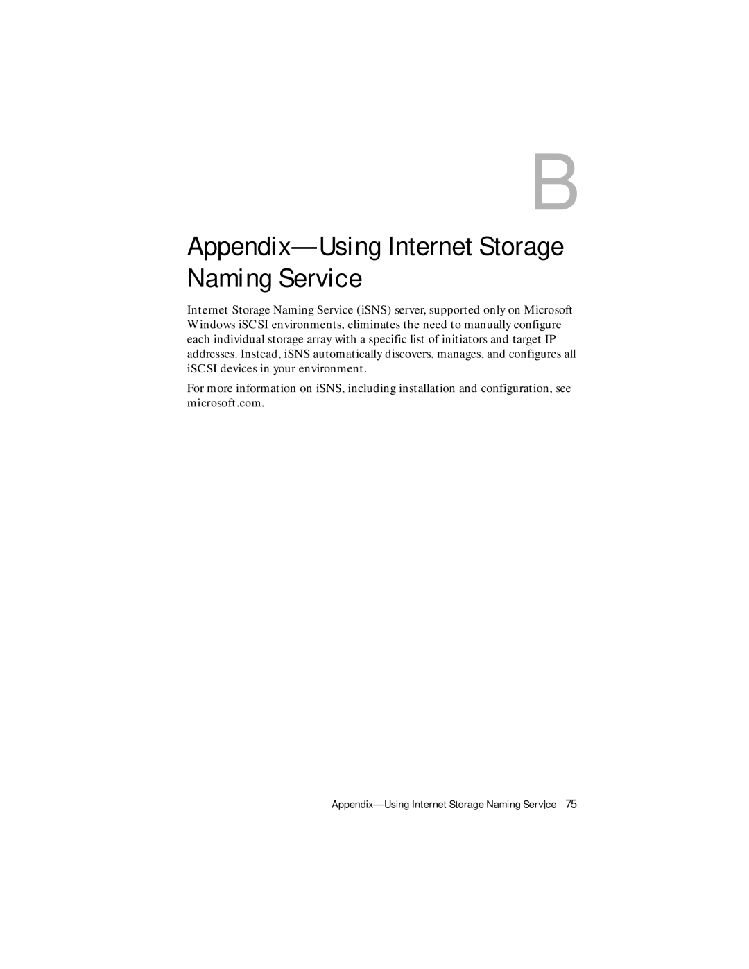 Dell MD3200i, MD3220i manual Appendix-Using Internet Storage Naming Service 