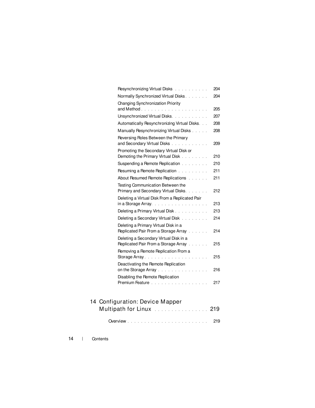 Dell MD3600f, MD3620F owner manual Configuration Device Mapper, 219 