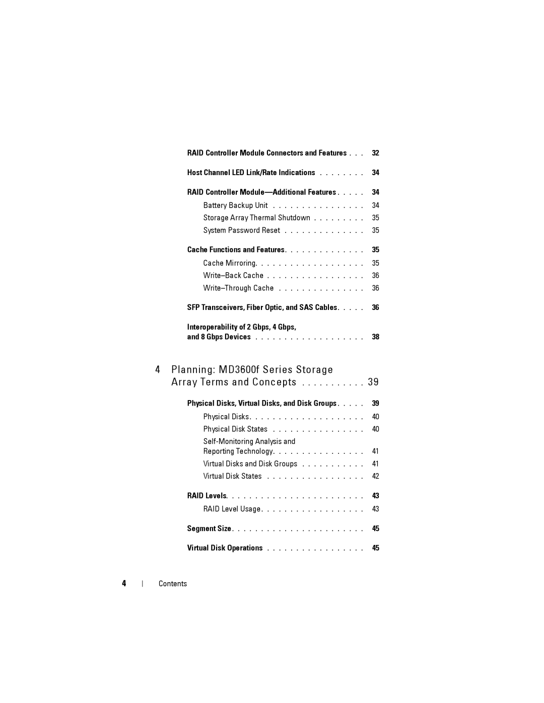 Dell MD3620F owner manual Planning MD3600f Series Storage Array Terms and Concepts, Cache Functions and Features 