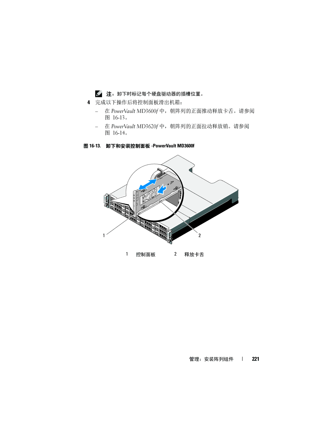 Dell MD3620F, MD3600f manual 221 