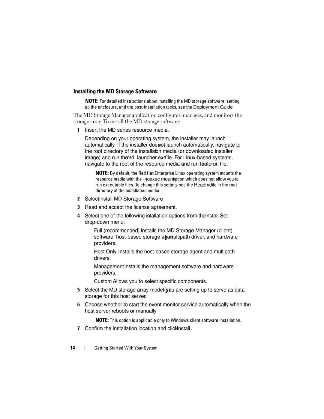 Dell MD3600f, MD3620F manual Installing the MD Storage Software 