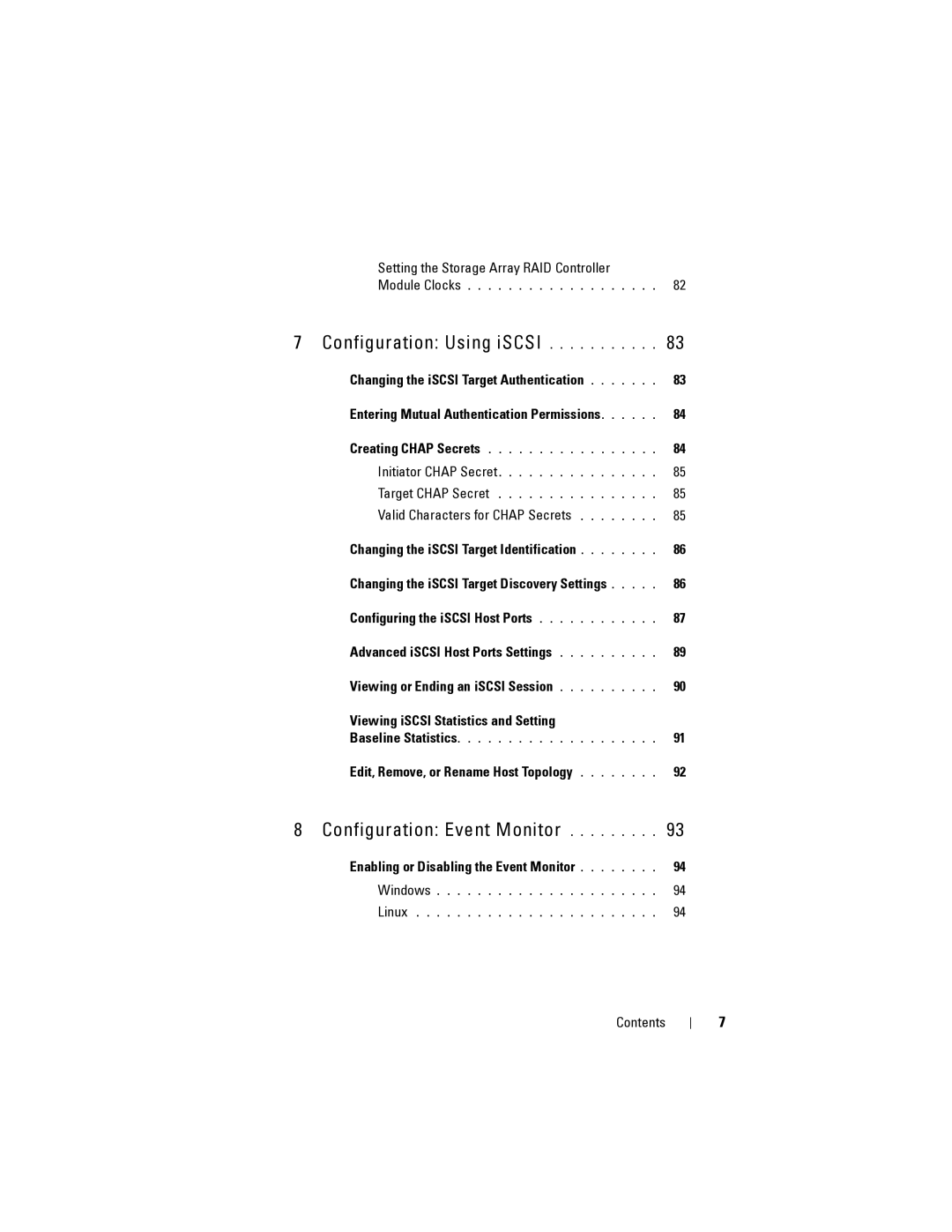 Dell MD3600I, MD3620I owner manual Edit, Remove, or Rename Host Topology, Enabling or Disabling the Event Monitor 