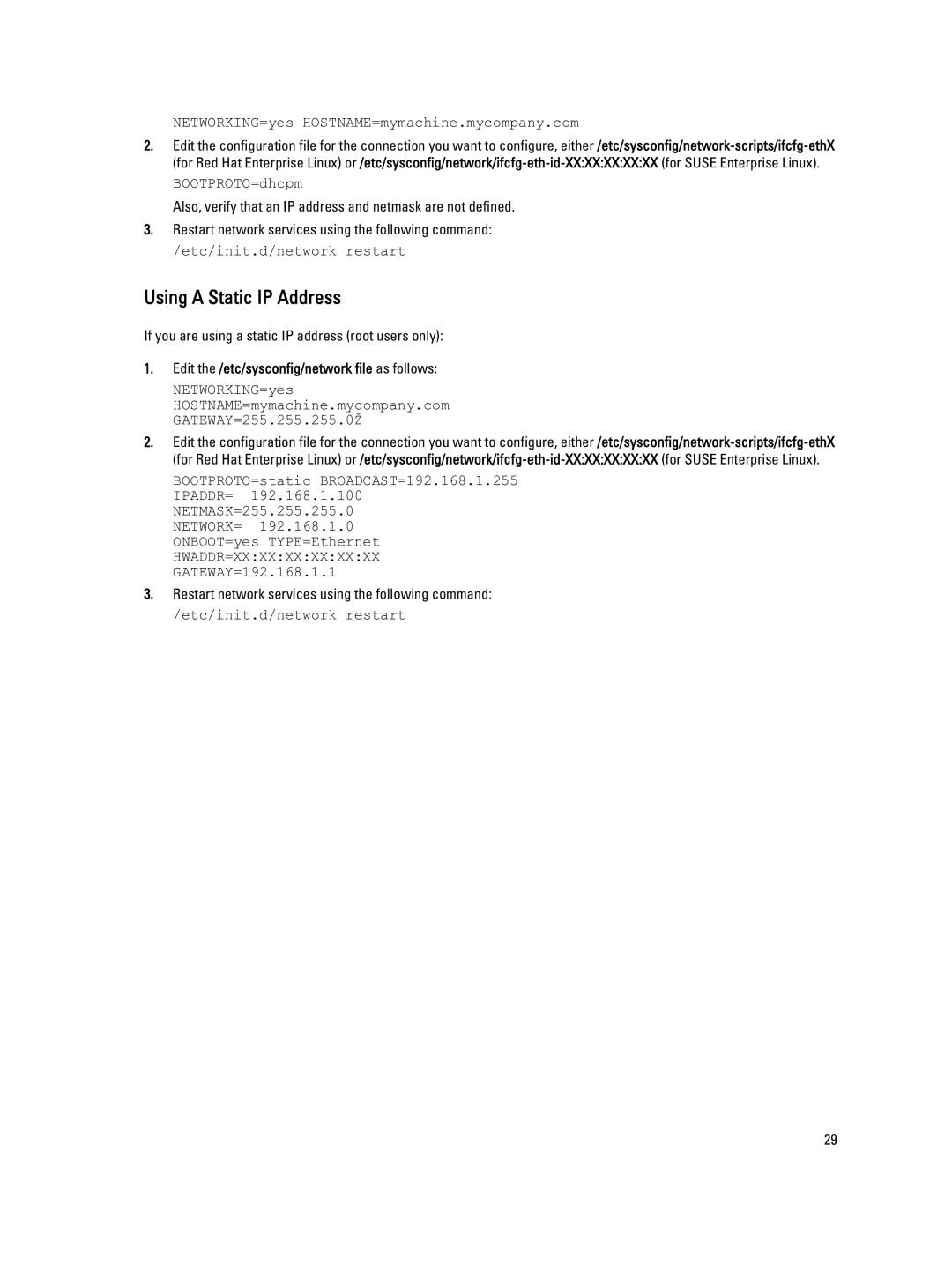 Dell MD3660I manual NETWORKING=yes HOSTNAME=mymachine.mycompany.com 