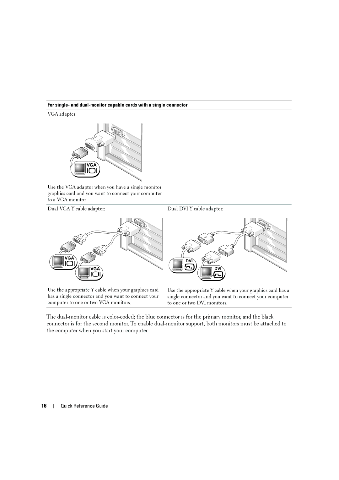 Dell MD506 manual VGA adapter 