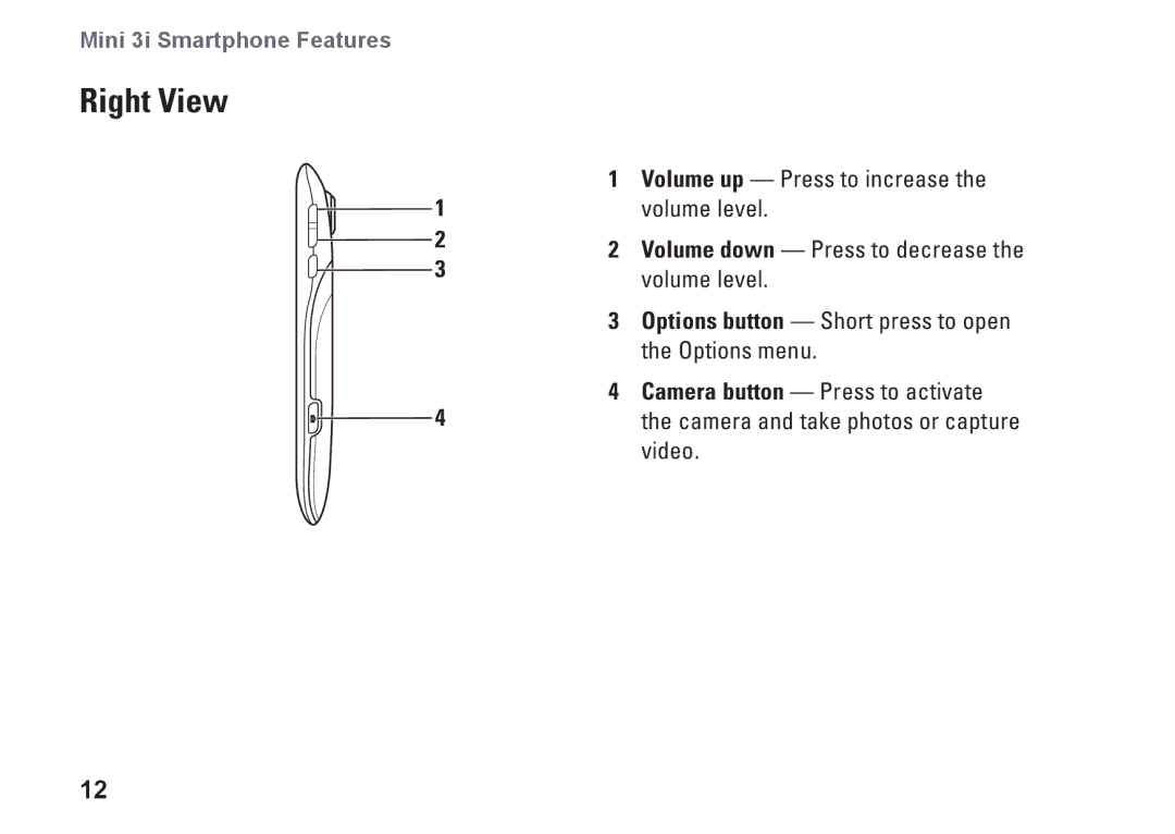 Dell MINI 3I setup guide Right View 