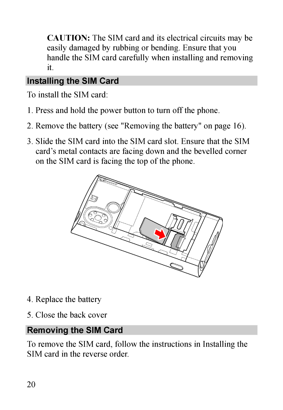 Dell MINI 3T1 manual Installing the SIM Card, Removing the SIM Card 