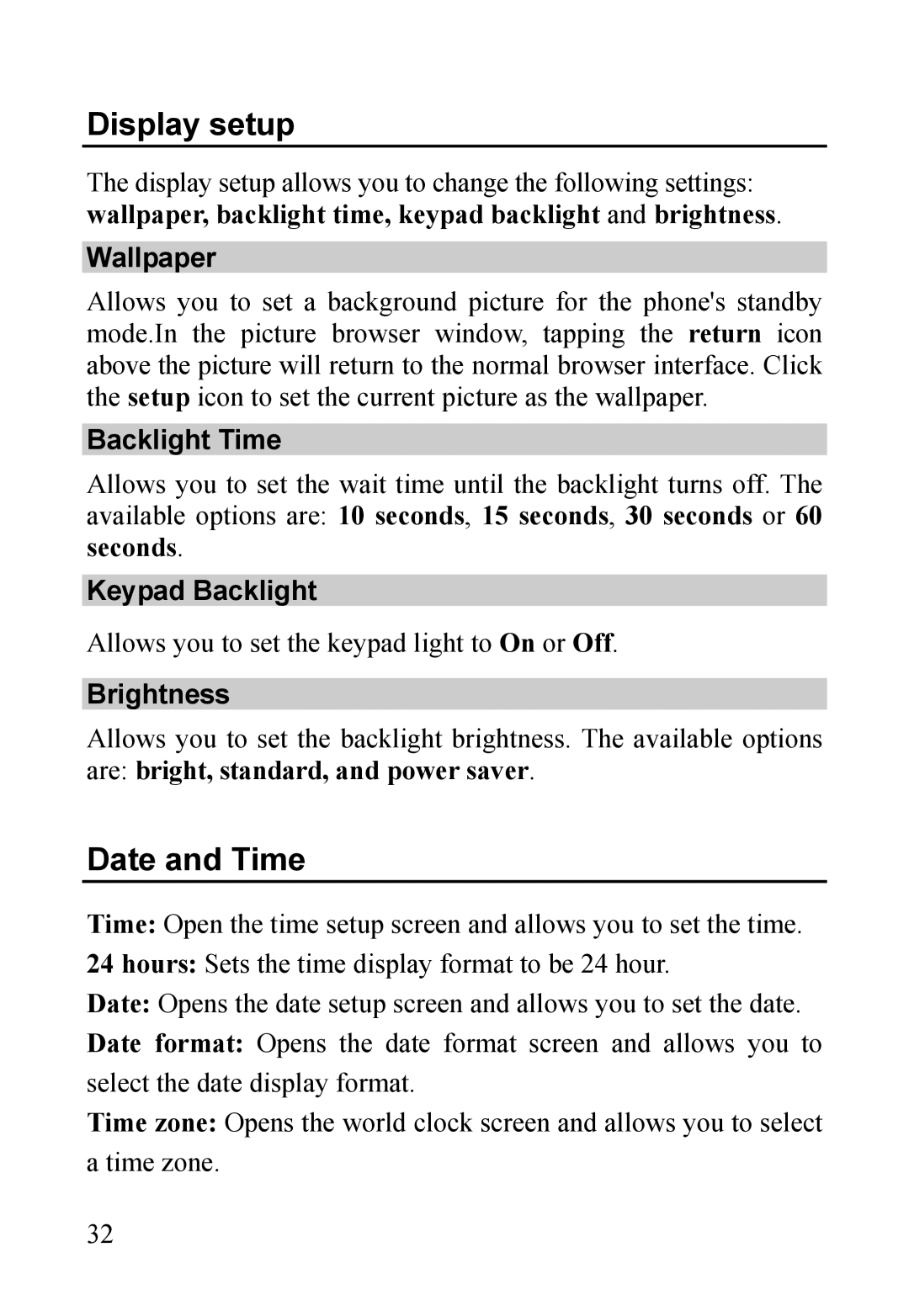 Dell MINI 3T1 manual Display setup, Date and Time 