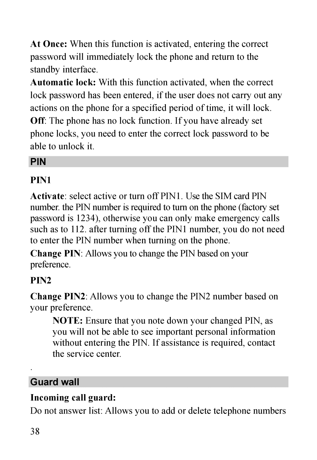 Dell MINI 3T1 manual Pin, Guard wall 