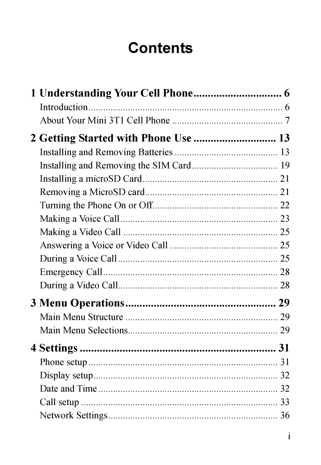 Dell MINI 3T1 manual Contents 