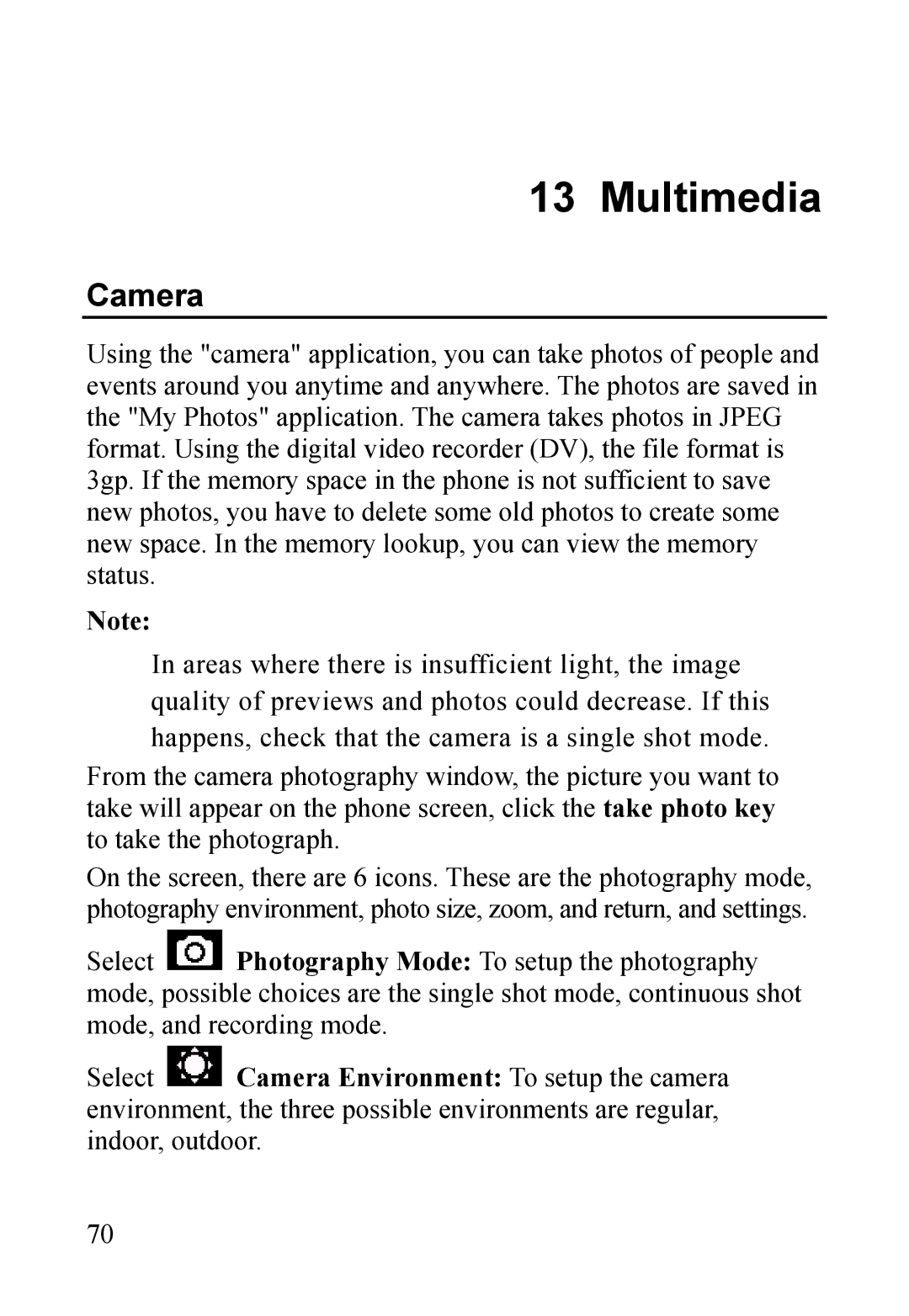 Dell MINI 3T1 manual Multimedia, Camera 