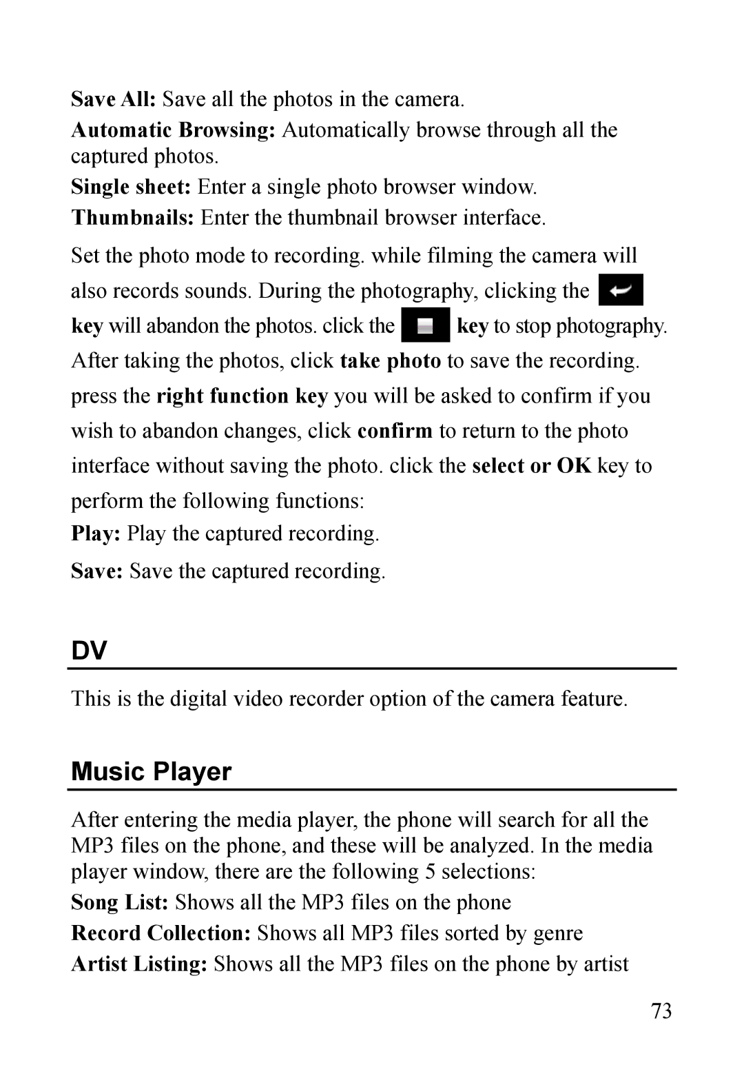 Dell MINI 3T1 manual Music Player 