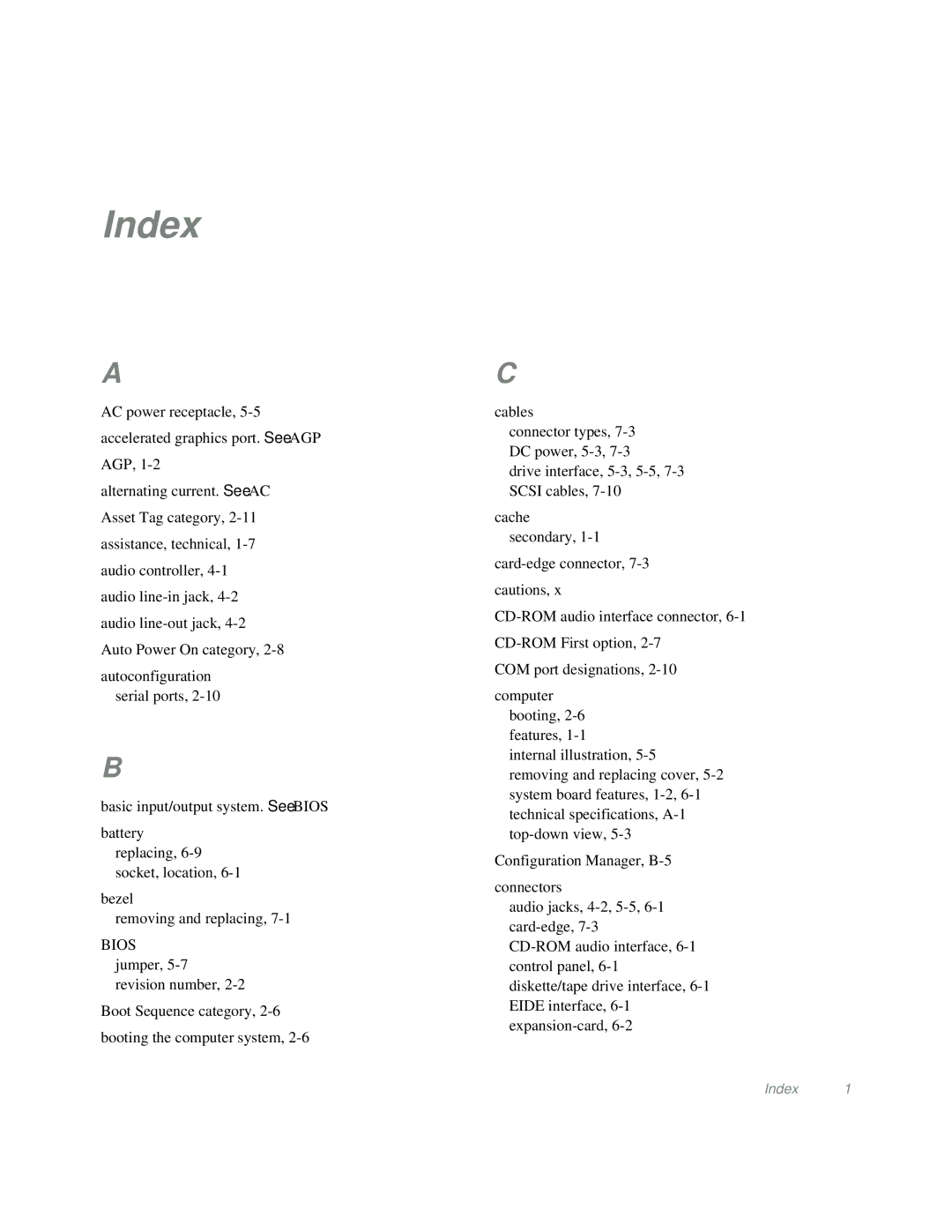 Dell Mini Tower System manual Index 