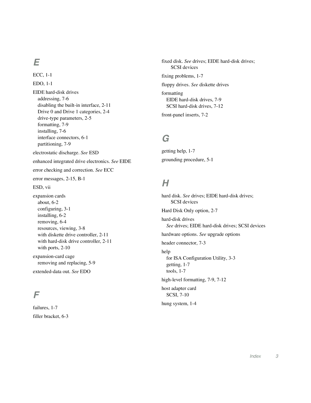 Dell Mini Tower System manual Index 