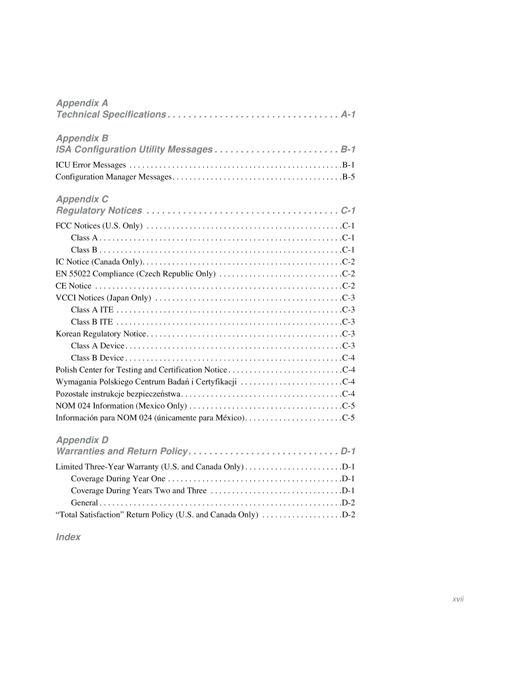 Dell Mini Tower System manual Index 