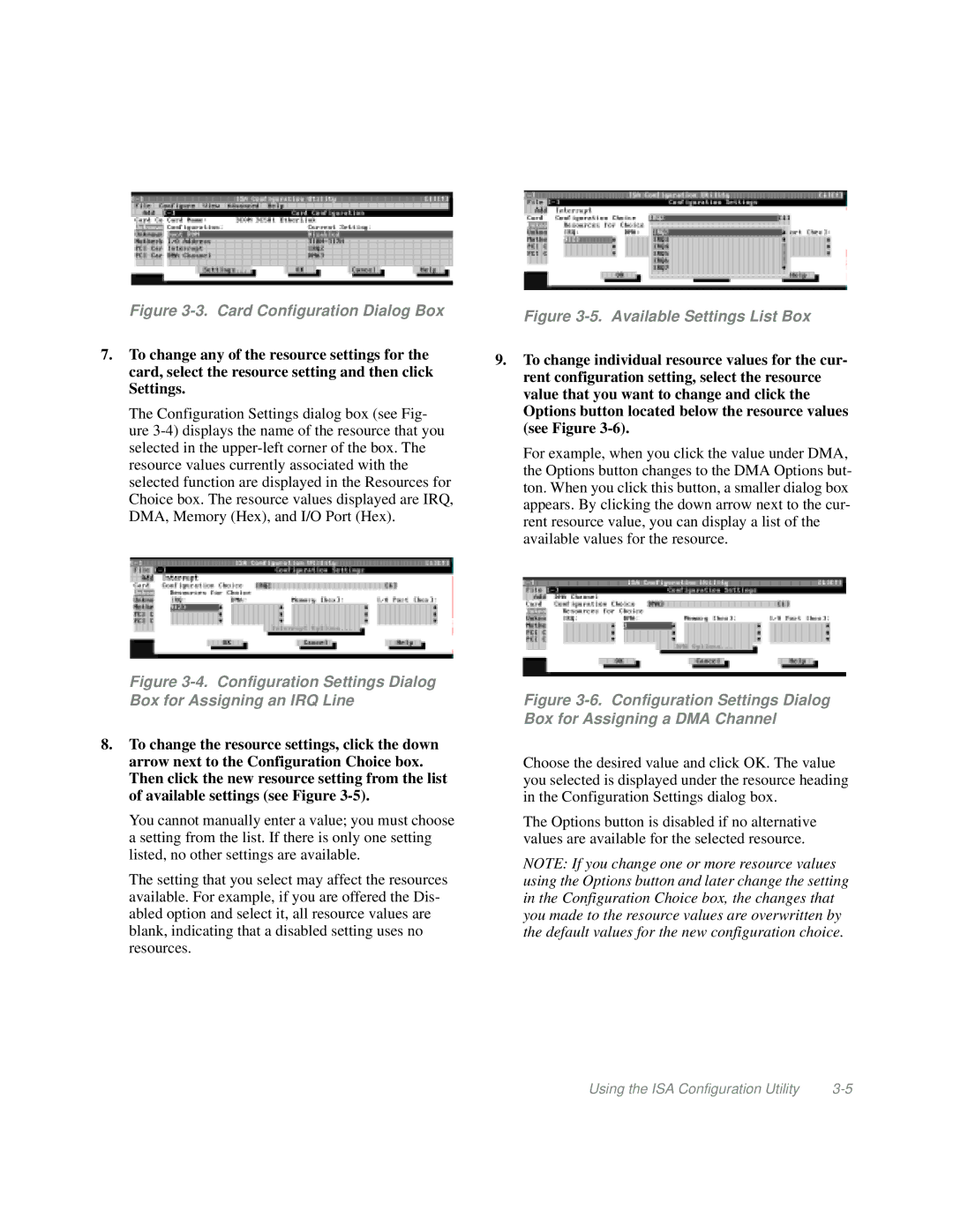 Dell Mini Tower System manual Card Configuration Dialog Box 