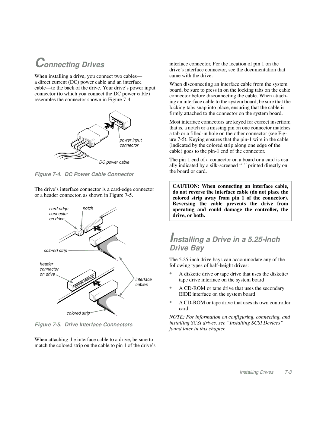 Dell Mini Tower System manual Connecting Drives, Installing a Drive in a 5.25-Inch Drive Bay 