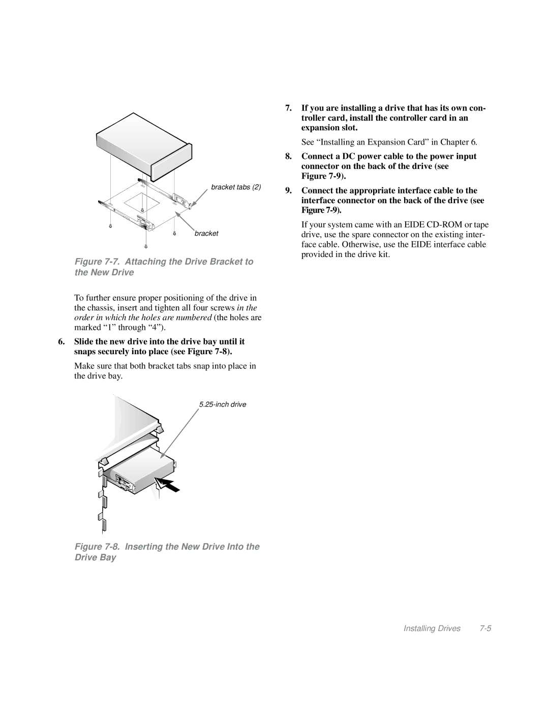 Dell Mini Tower System manual Attaching the Drive Bracket to the New Drive 