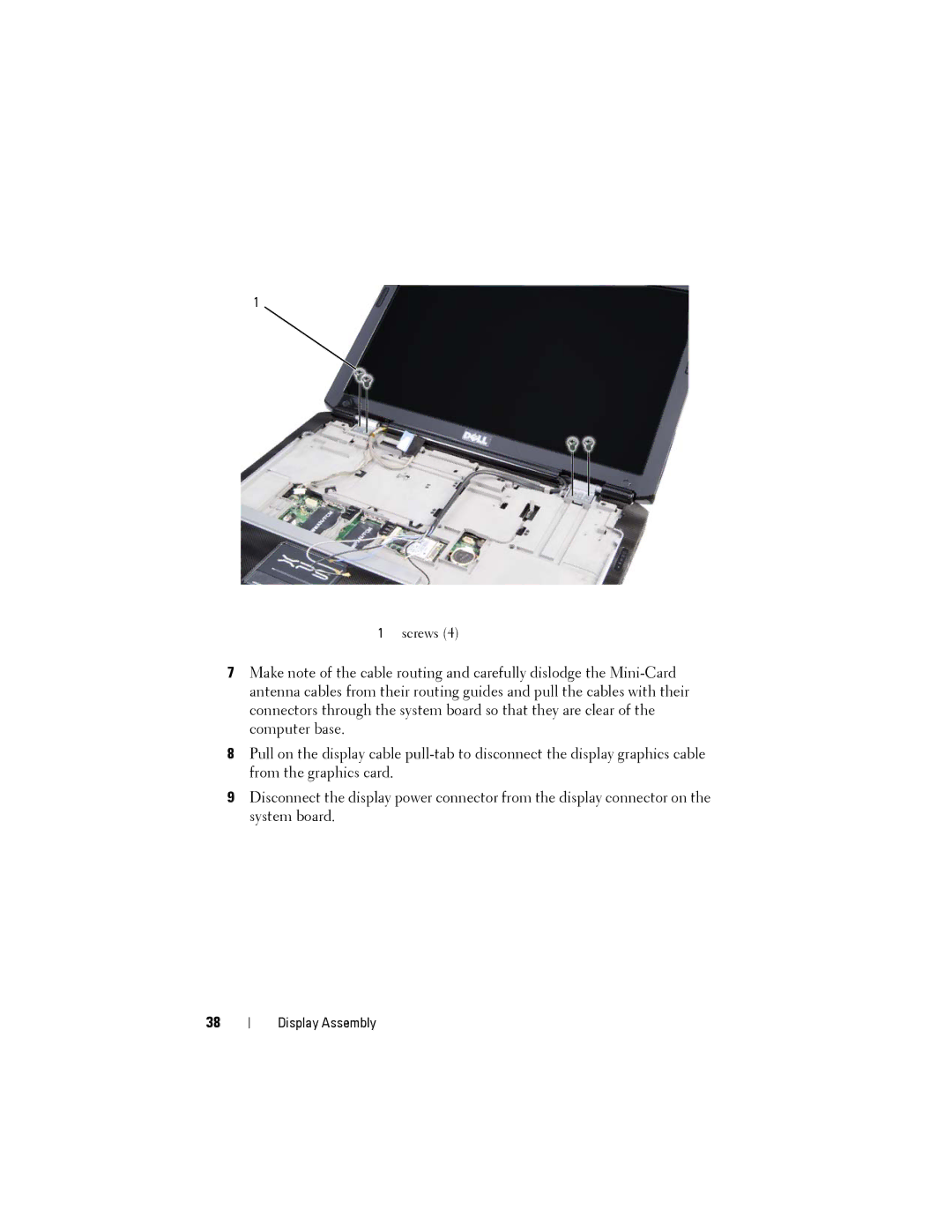 Dell Model PP06XA service manual Screws 