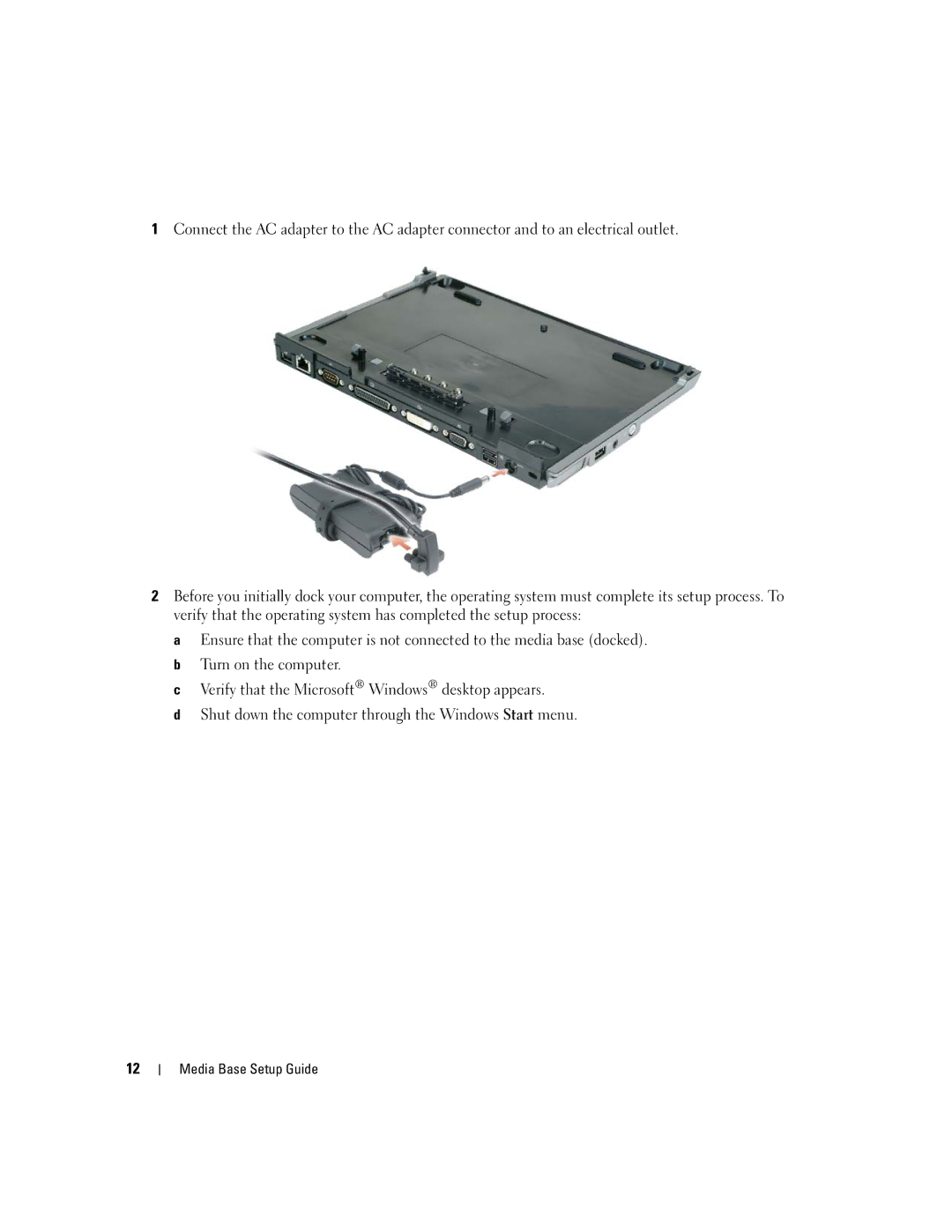 Dell Model PR09S setup guide Media Base Setup Guide 