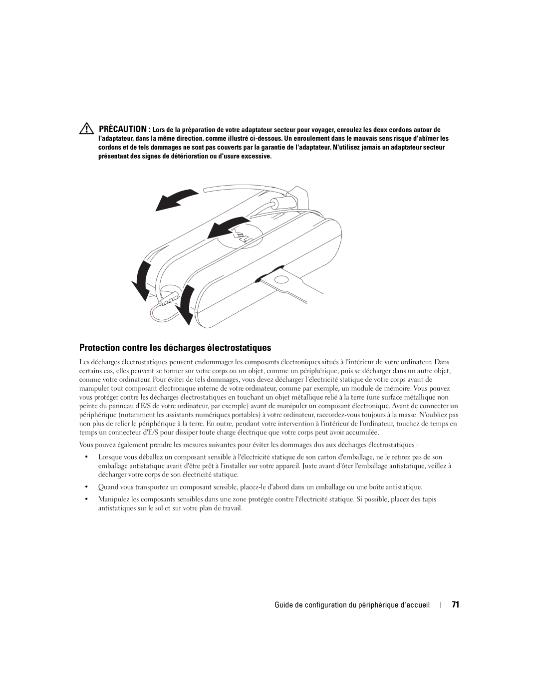 Dell Model PR09S setup guide Protection contre les décharges électrostatiques 