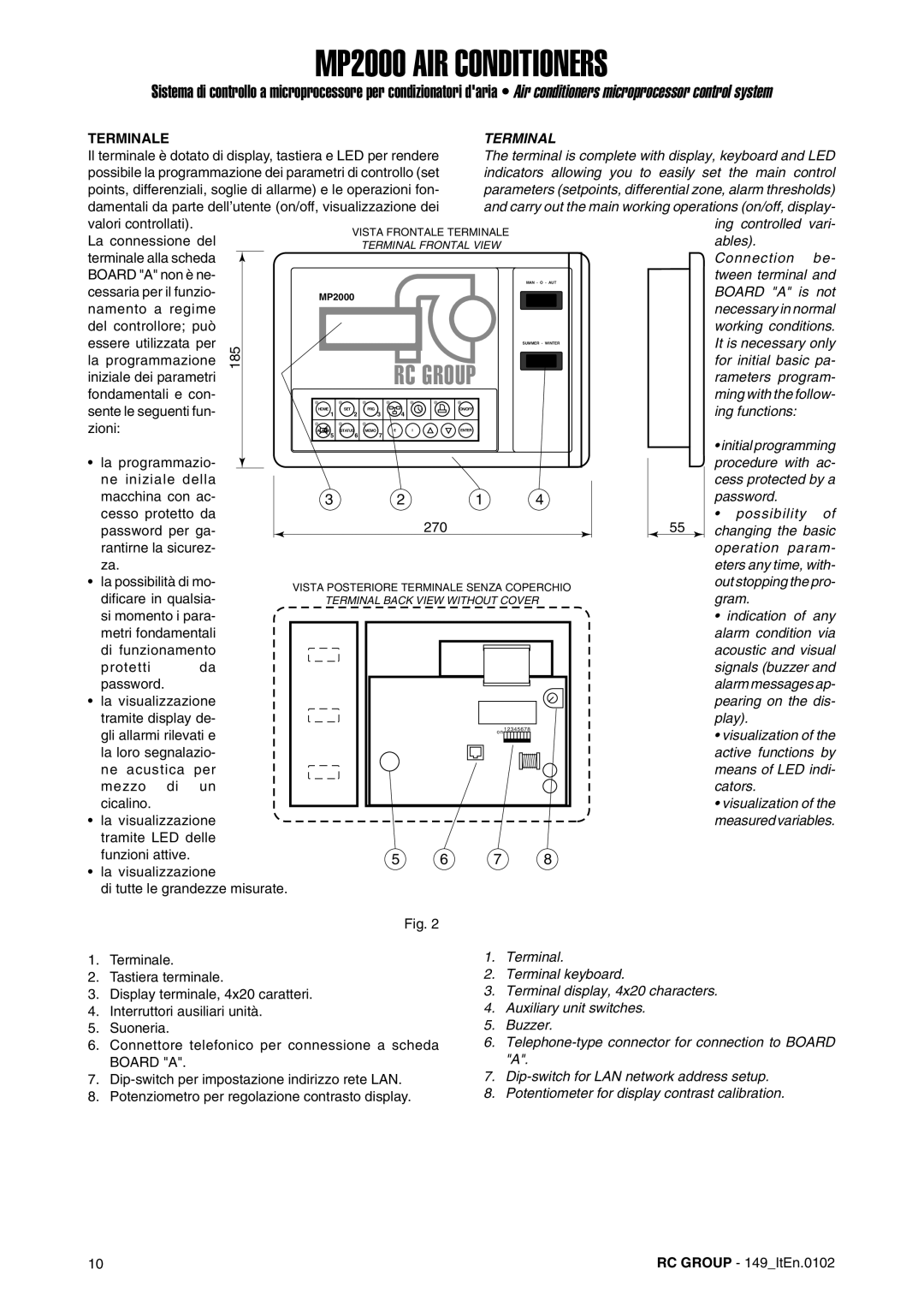 Dell MP2000 manual Terminale 