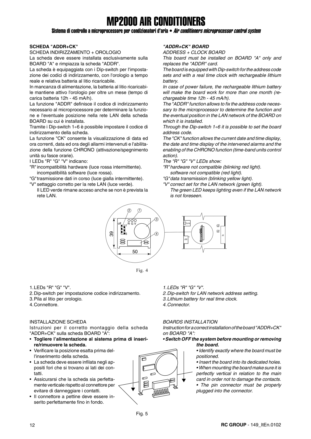 Dell MP2000 manual Scheda ADDR+CK, ADDR+CK Board, Address + Clock Board, Boards Installation 